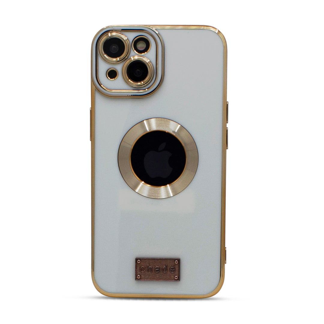 Soft Electroplated TPU Phone Cover iPhone 14 White